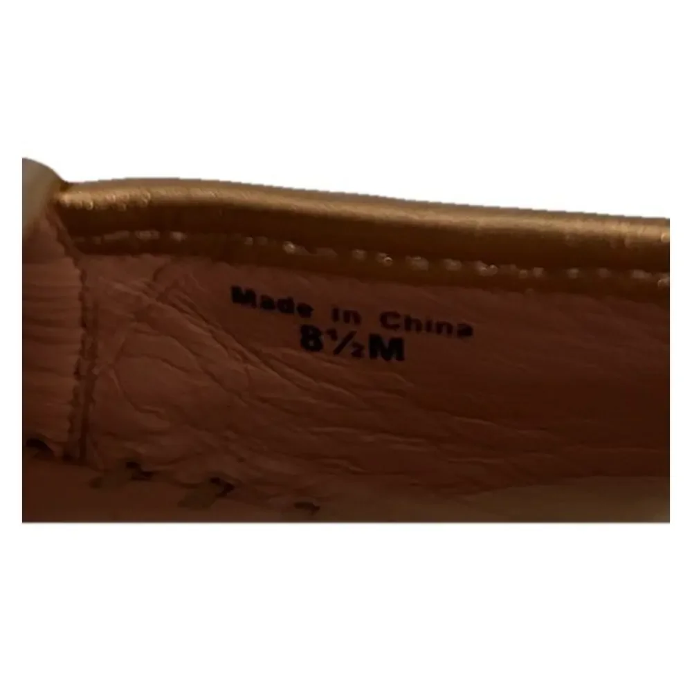Kate Spade Rose Gold Glitter Espadrille Flats Pink Sparkle Slip On Shoes 8.5M‎